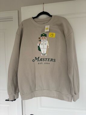 NWT Masters 2026 Beige Gnome Crewneck Sweatshirt